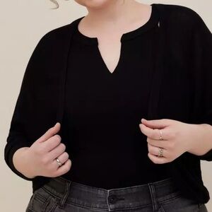 NWT Torrid Black Lightweight Dolman Shrug Cardigan